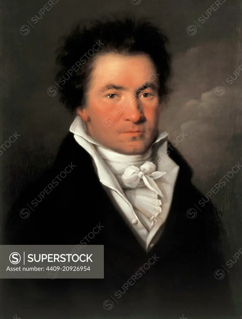 Willibrod Joseph Mähler / 'Portrait of Ludwig van Beethoven', 1815, Oil on canvas. Museum: BEETHOVEN HOUSE, MADRID, GERMANY. Author: WILLIBROD JOSEPH MAHLER.