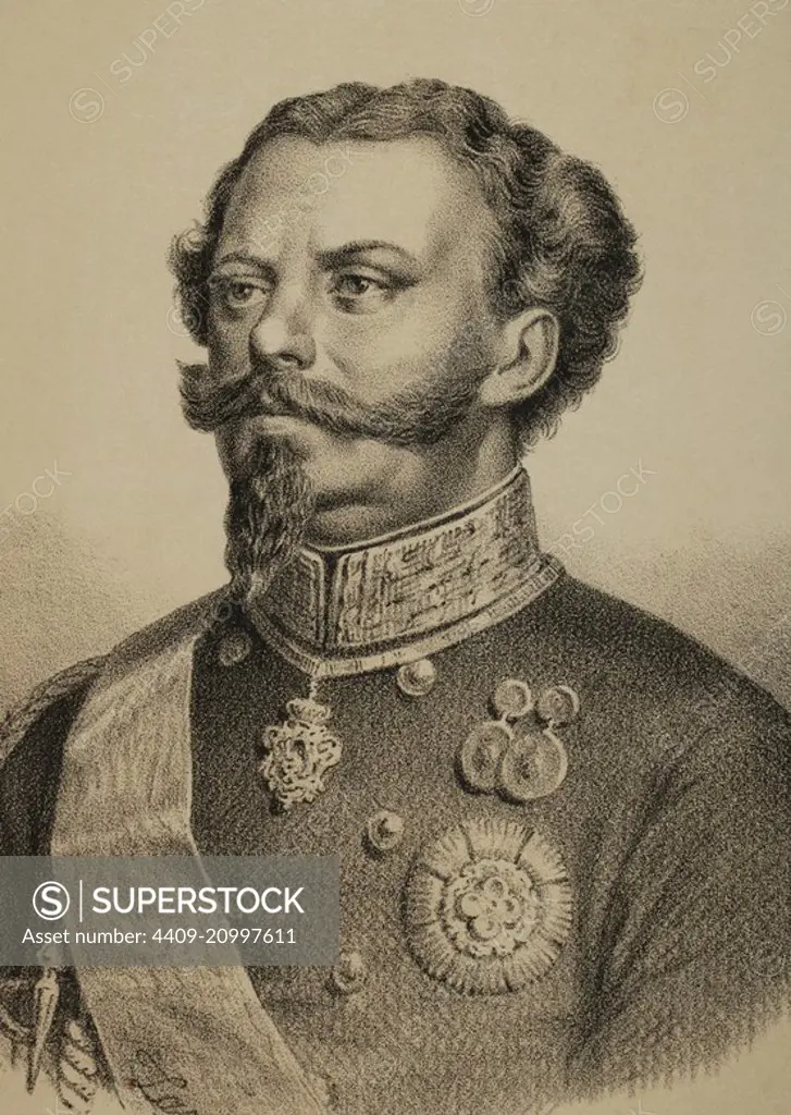 Victor Emmanuel II (1820-1878). King of Sardinia and Italy. Engraving by Zarza in Universal Gallery,1868.