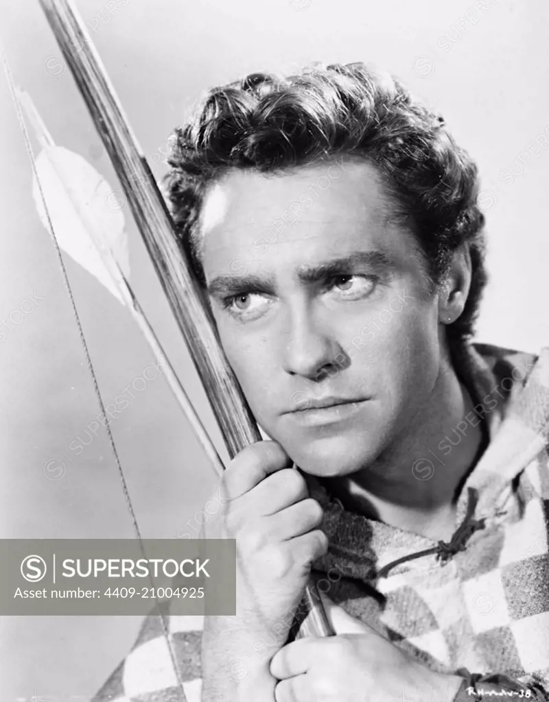 RICHARD TODD in THE STORY OF ROBIN HOOD AND HIS MERRIE MEN (1952), directed by KEN ANNAKIN.