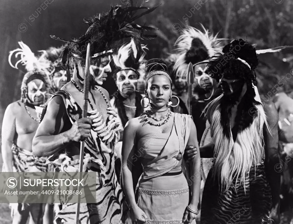 DOROTHY DANDRIDGE in TARZAN'S MATE IN PERIL (1951) -Original title: TARZAN'S PERIL-, directed by BYRON HASKIN.