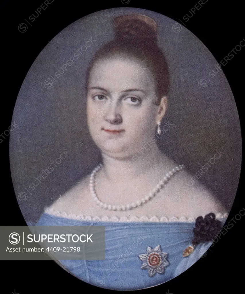 LA REINA MARIA CRISTINA. Author: LUIS DE LA CRUZ Y RIOS. Location: PRIVATE COLLECTION. MADRID. SPAIN. Maria Christina of the Two Sicilies. FERNANDO VII ESPOSA. MARIA CRISTINA DE PARMA. PARMA MARIA CRISTINA DE.