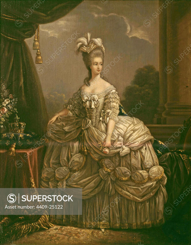 Élisabeth Vigée Le Brun Marie Antoinette in Court Dress Canvas Oil  Painting Aesthetics Artwork Picture Decor