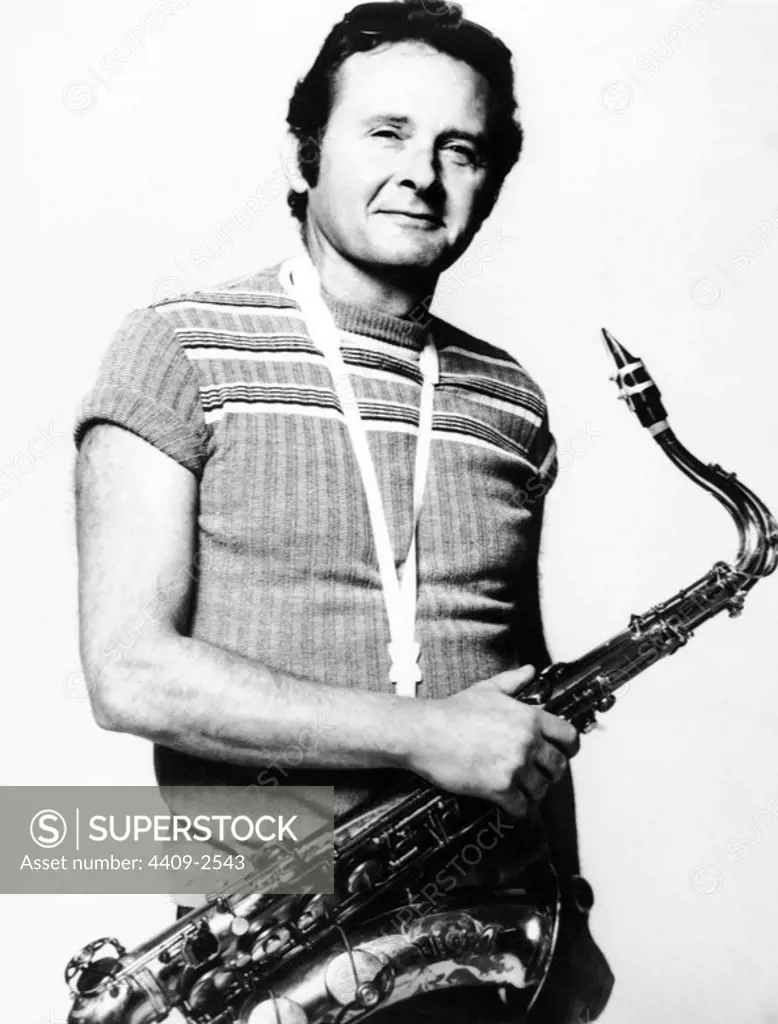 American jazz saxophone player Stan Getz.