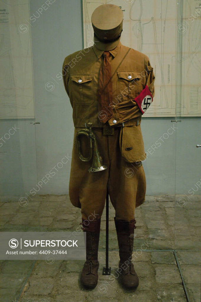 SA (Sturmabteilung) uniform. Nazi paramilitary group. Sachsenhausen ...