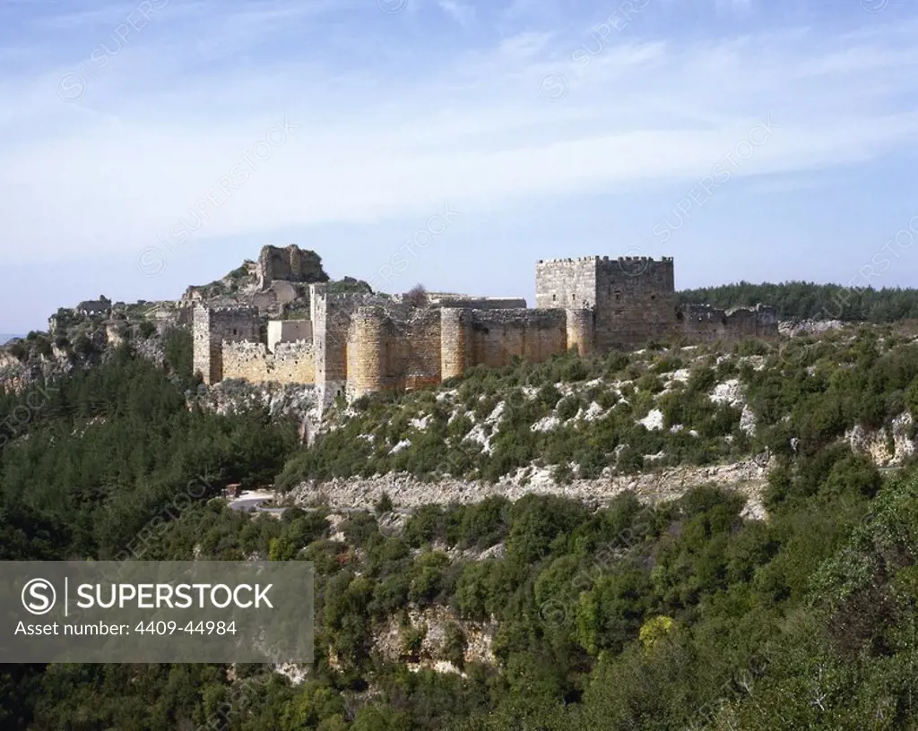 Syria. The Citadel of Salah Ed-Din or Saladin castle. Near Latakia. World Heritage Site by UNESCO.