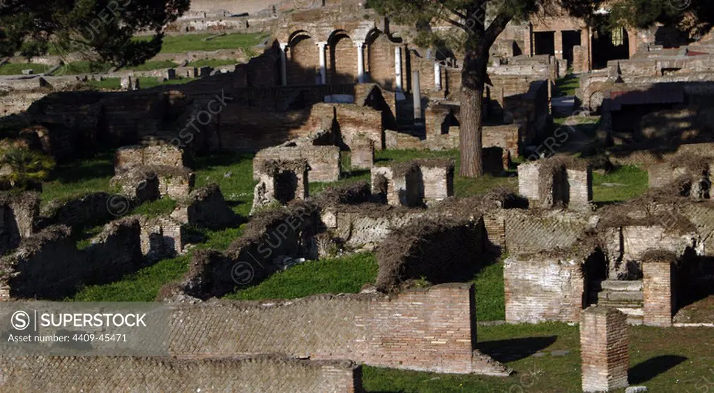 Italy. Ostia Antica. Ruins.