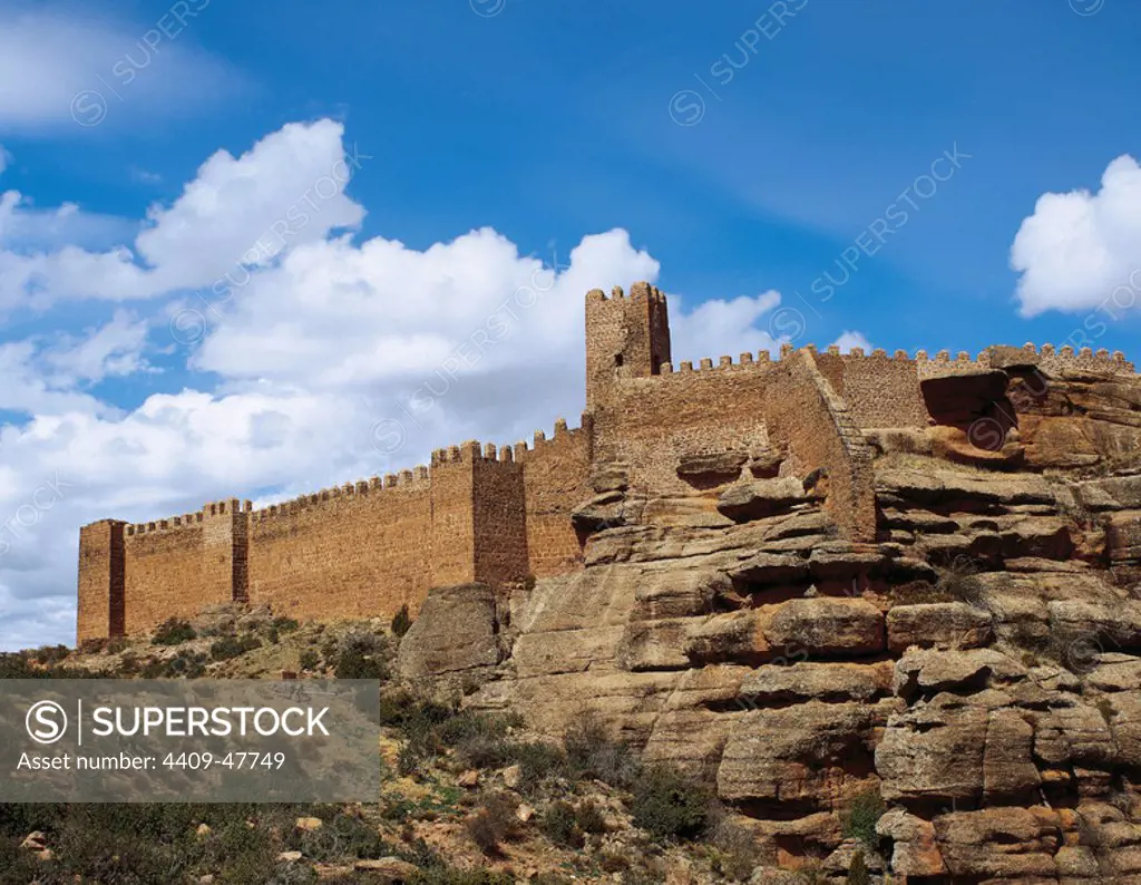 Spain. Aragon. Peracense. The Castle (14th century) at Sierra Menera.