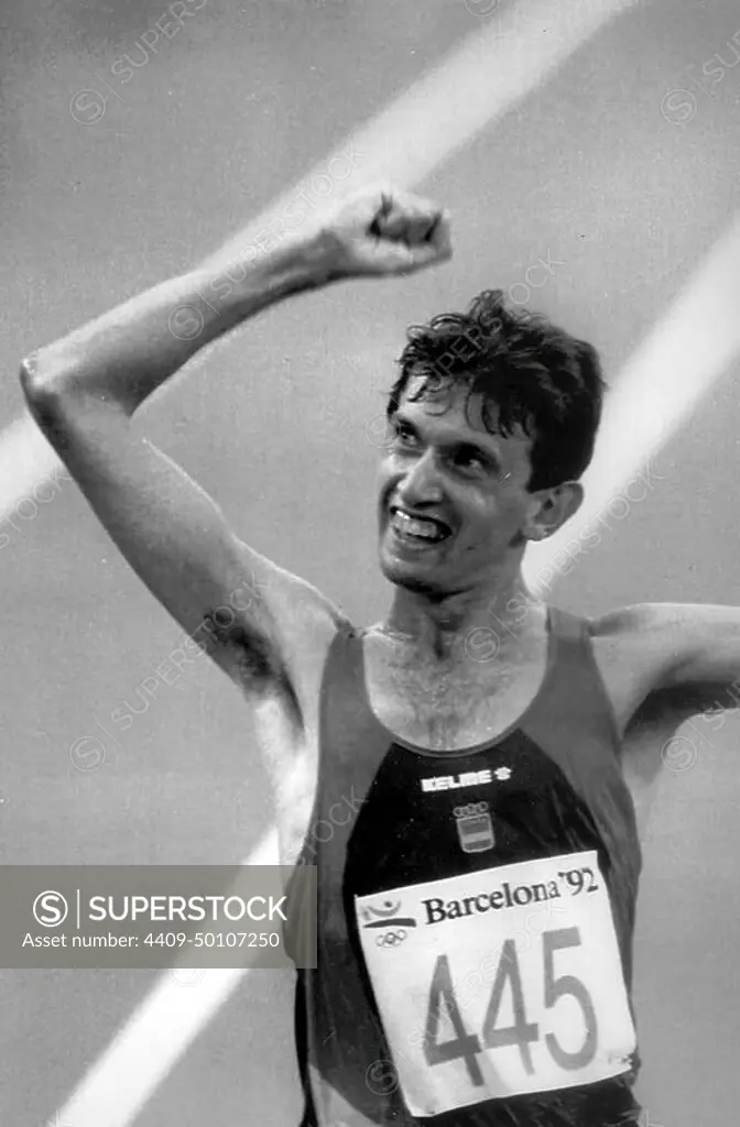 07/30/1992. Barcelona...31..7..92...Olympic Games Barcelona 92...Olympic gold of Marcher Daniel Plaza.