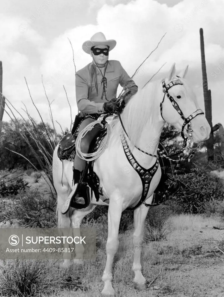 CLAYTON MOORE in THE LONE RANGER AND THE LOST CITY OF GOLD (1958), directed by LESLEY SELANDER.