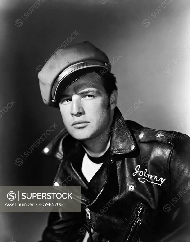 MARLON BRANDO in THE WILD ONE (1953), directed by LASZLO BENEDEK.