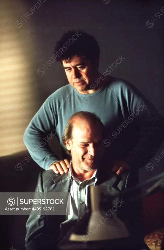 PEDRO ALMODOVAR and LLUIS HOMAR in BAD EDUCATION (2004) -Original title: LA MALA EDUCACION-, directed by PEDRO ALMODOVAR.