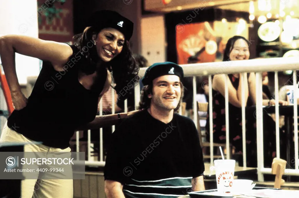 QUENTIN TARANTINO and PAM GRIER in JACKIE BROWN (1997), directed by QUENTIN TARANTINO.