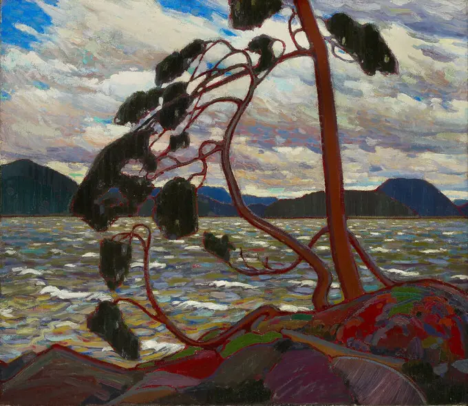 The West Wind. Date/Period: Winter 1916 - 1917. Unknown. Oil on canvas Oil on canvas. Height: 1,207 mm (47.51 in); Width: 1,379 mm (54.29 in). Author: TOM THOMSON.