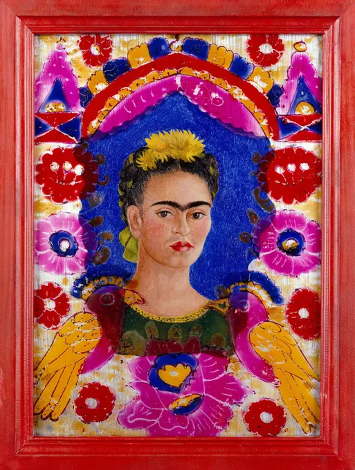 Frida Kahlo / 'The Frame', 1938, Oil on aluminum, 28,5 x 20,7 cm. Centre Pompidou.