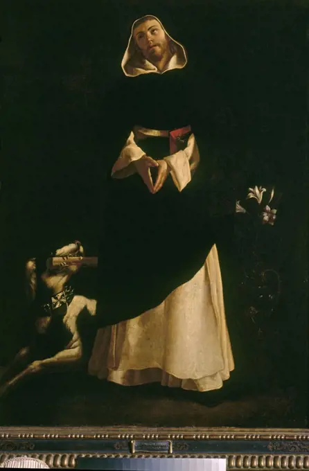 Spanish school. Saint Dominic of Guzman. San Domingo de Guzman. Madrid, Duke of Alba's collection. Author: FRANCISCO DE ZURBARAN. Location: PRIVATE COLLECTION. MADRID. SPAIN.