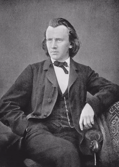 JOHANNES BRAHMS (1833-1897) - COMPOSITOR ALEMAN - FOTOGRAFIA DE 1866. Location: INSTITUTO DE COOPERACION IBEROAMERICANA. MADRID. SPAIN.