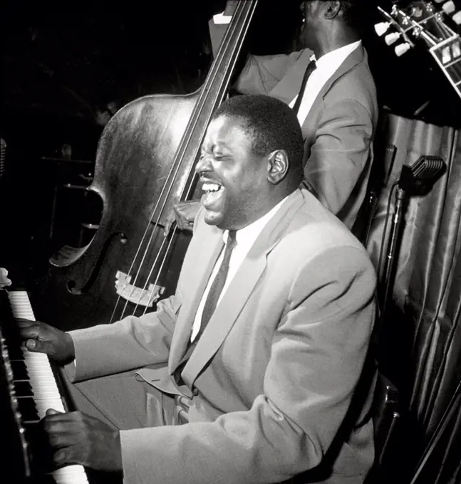 Canadian jazz pianist and composer Oscar Peterson.