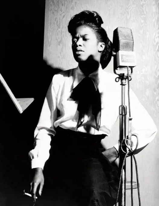 American jazz singer Sarah Vaughan.