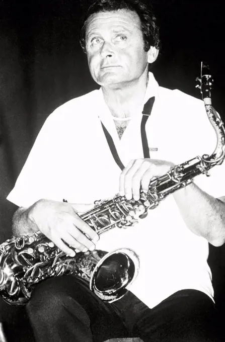 American jazz saxophone player Stan Getz, 1982.