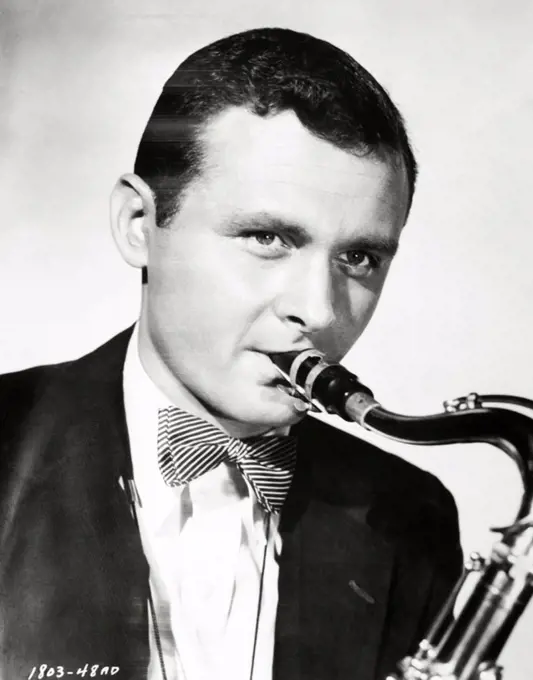 American jazz saxophone player Stan Getz.