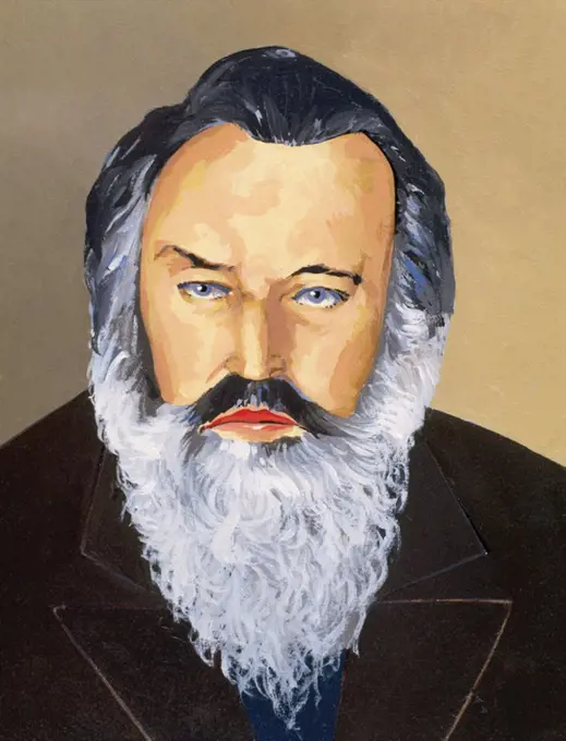 BRAHMS, Johannes (Hamburgo, 1833-Viena, 1897). German composer. Color drawing.