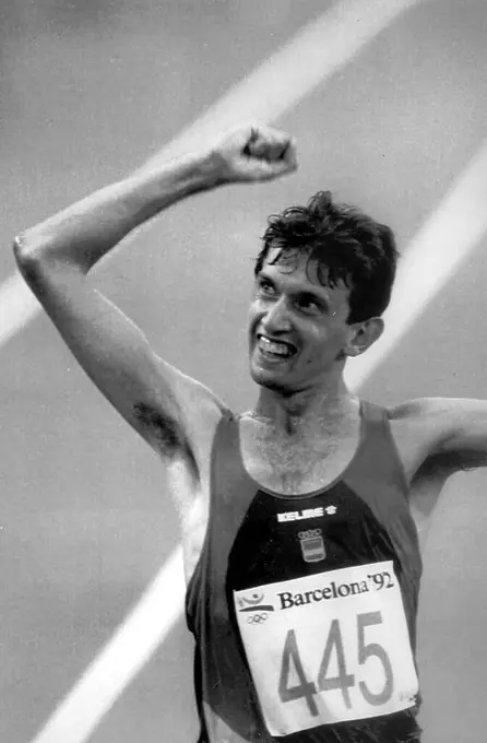 07/30/1992. Barcelona...31..7..92...Olympic Games Barcelona 92...Olympic gold of Marcher Daniel Plaza.