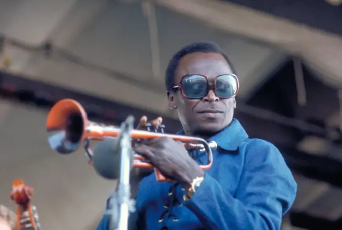 Miles Davis en el Newport Jazz Festival. Julio 1969.