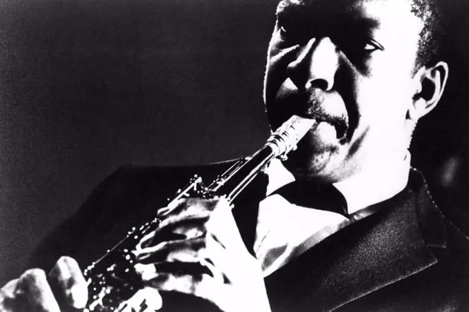 Jazz saxophonist John Coltrane performs onstage in circa 1959 in West Germany.