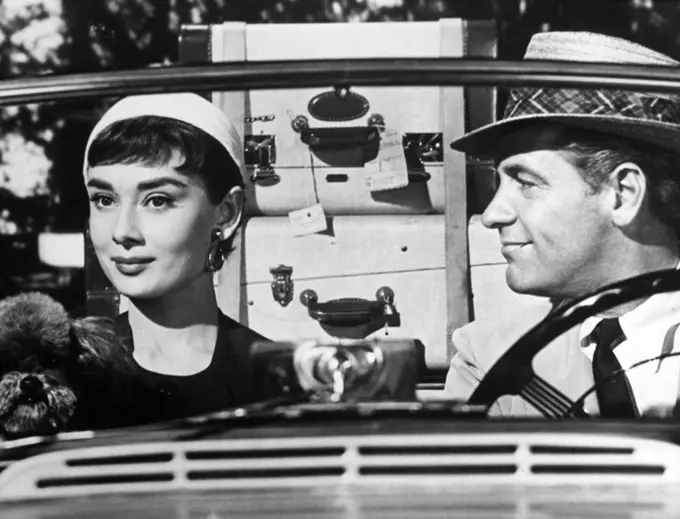 WILLIAM HOLDEN and AUDREY HEPBURN in SABRINA (1954), directed by BILLY WILDER.