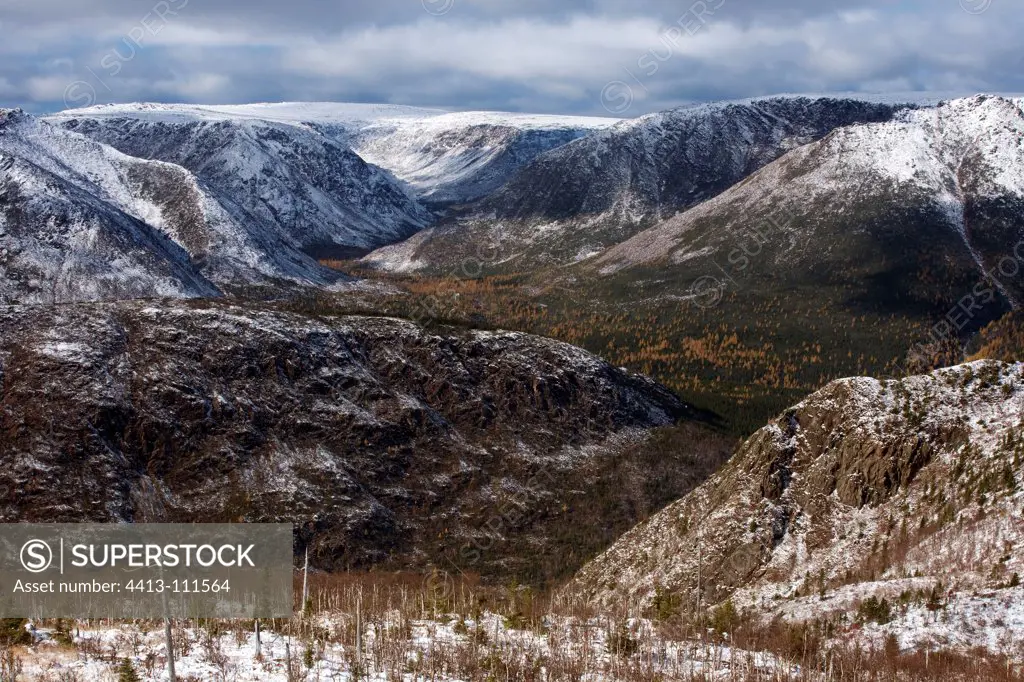 First snow on Mount Albert Gaspe QuebecCanada