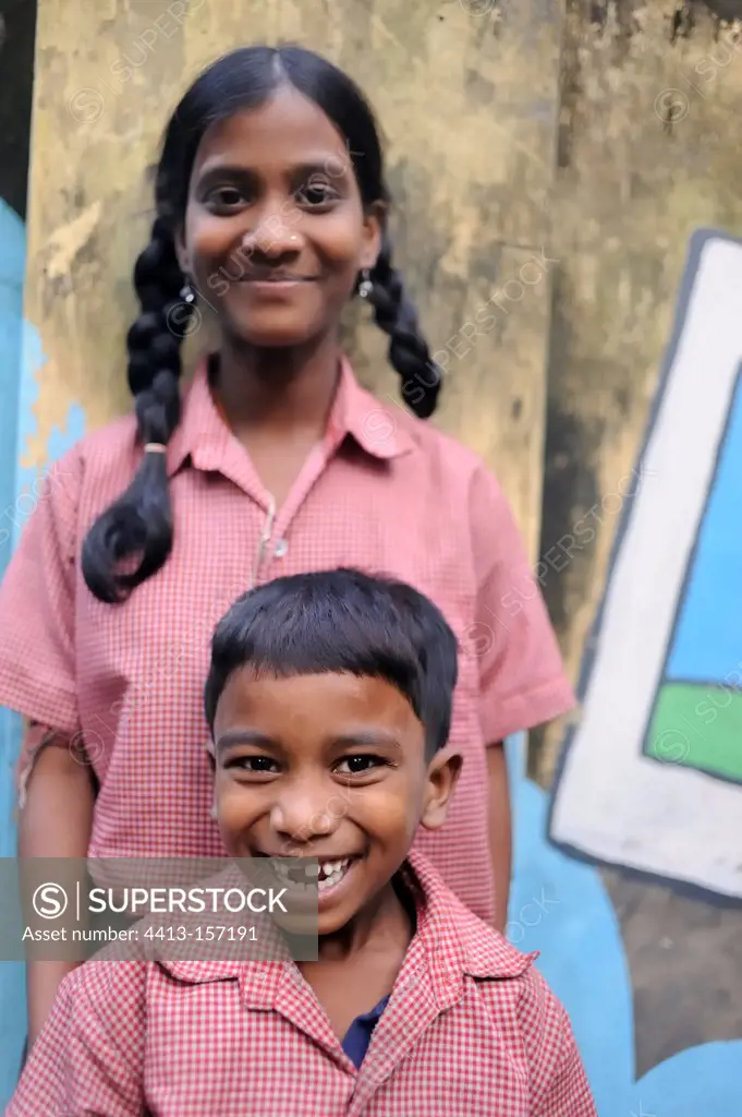 Schoolchildren of the Tomorrow Foundation in Calcutta India