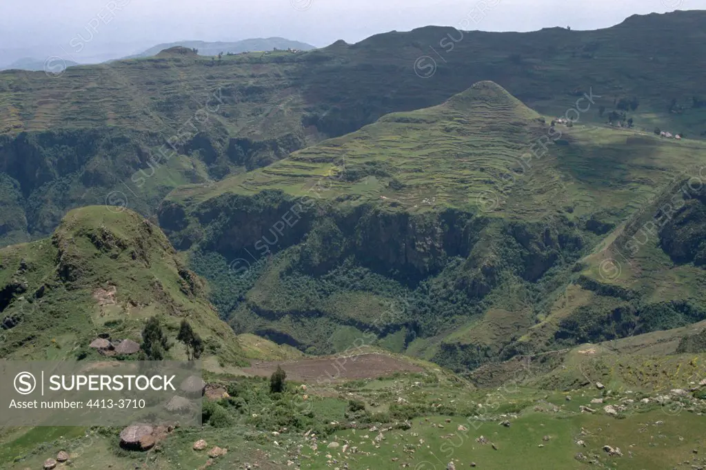 Landscape of Ethiopia High plateaus