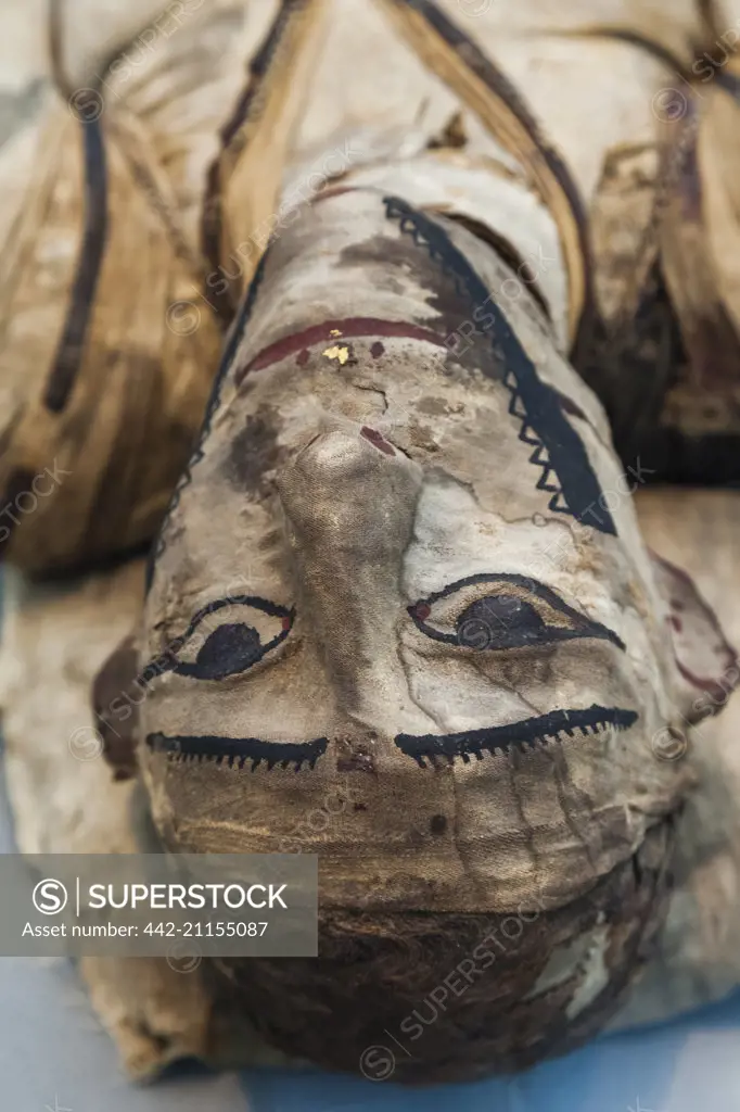 England, London, British Museum, Exhibit of Egyptian Mummies