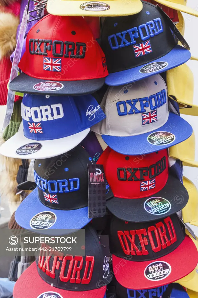 England, Oxfordshire, Oxford, Souvenir Caps