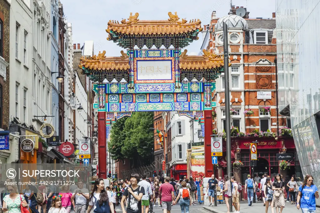 England, London, Leicester Square, Chinatown, Chinese Gate