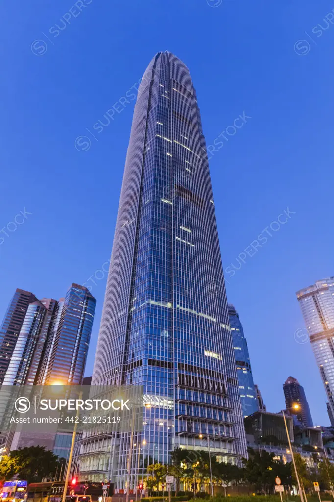 China,Hong Kong,City Skyline and International Finance Centre Building (IFC)