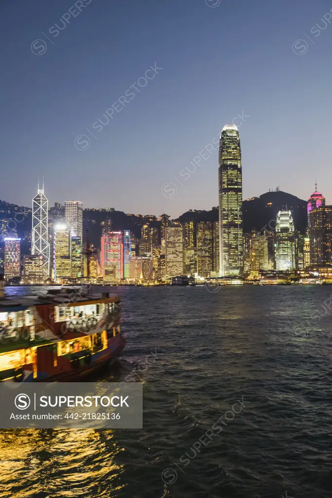 China, Hong Kong, City Skyline and Star Ferry