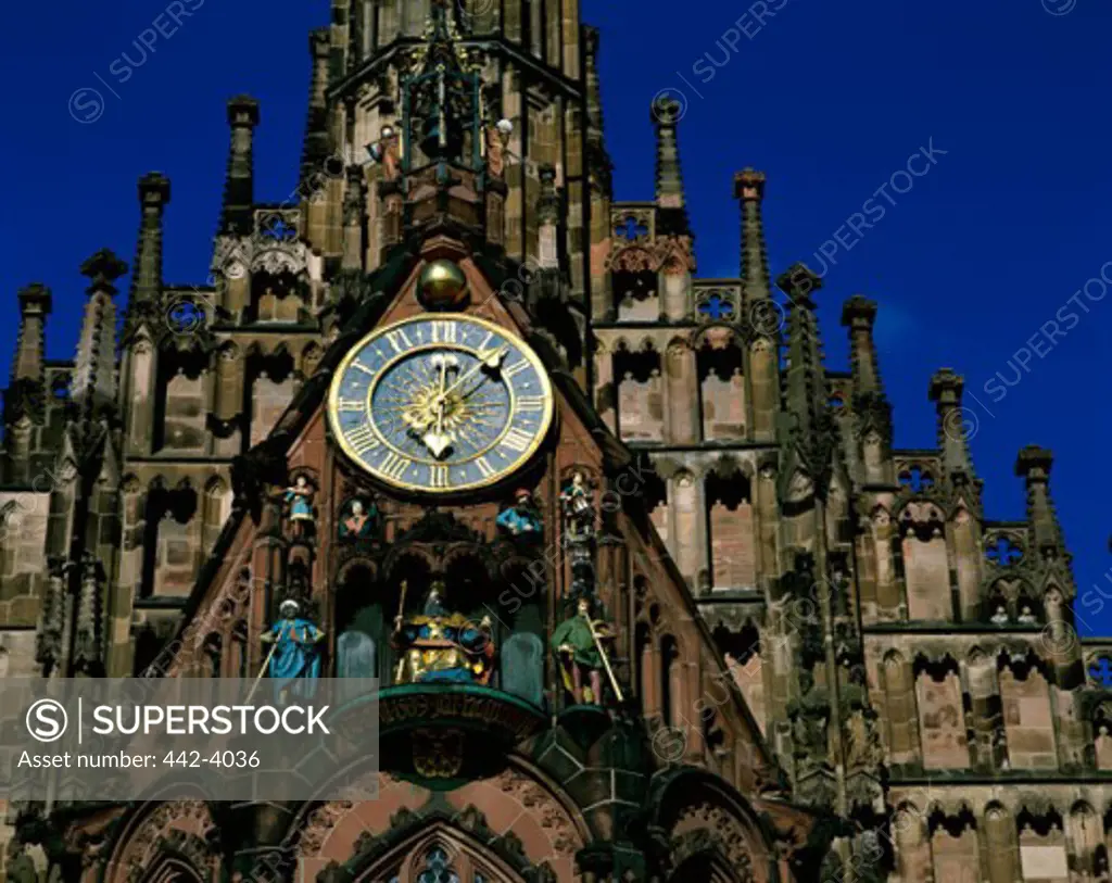 Clock Tower, Frauenkirche Church, Nuremberg, Bavaria, Germany