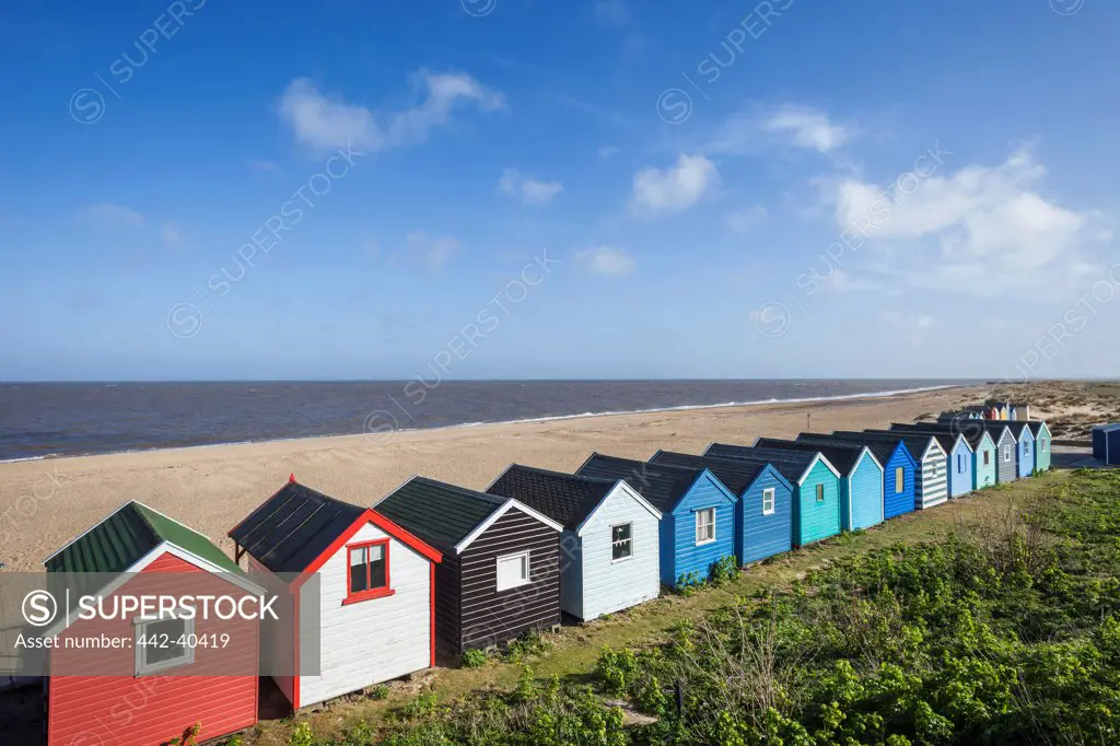 UK, England, Suffolk, Southwold, Beach Huts