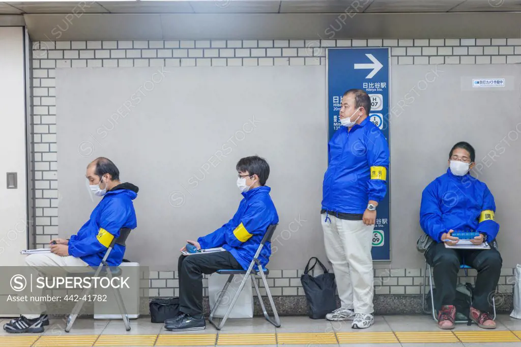 Japan, Honshu, Kanto, Tokyo, Subway Station, People Flow Monitors