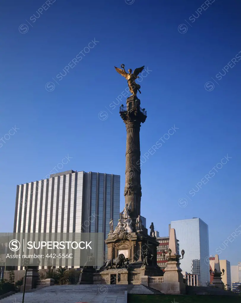 Low angle view of a monument, Independence Monument, Mexico City, Mexico