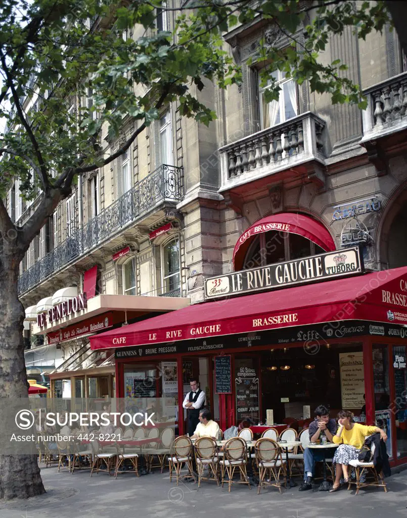 People at a brasserie, Left Bank (Rive Gauche), Paris, France