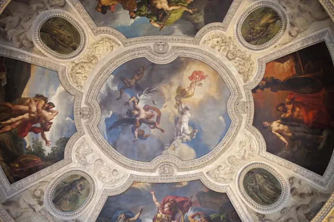 France,Paris,Louvre,Ceiling Artwork of the Apollon Gallery