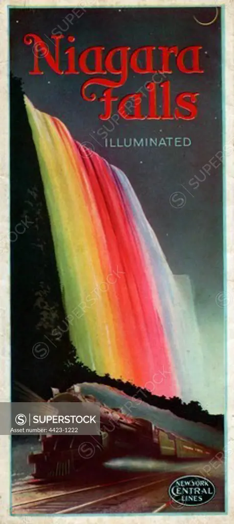 Brochure from 1928 titled 'Niagara Falls, New York Central Lines'.