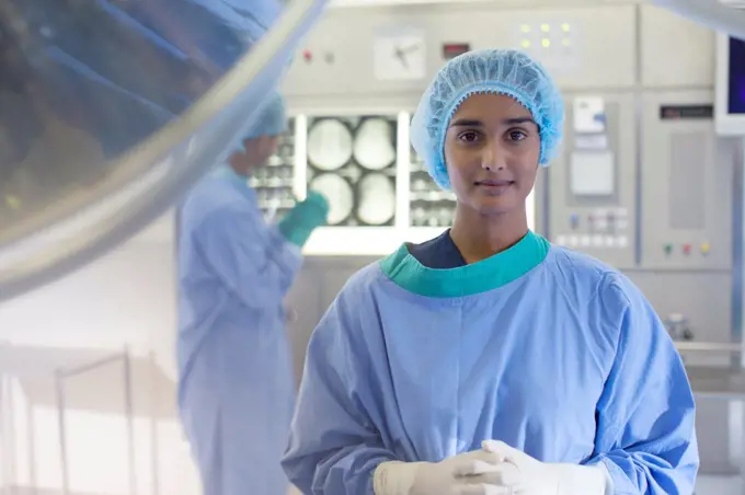 Surgeon standing in operating room