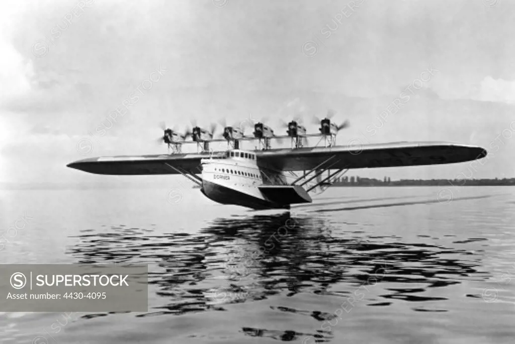 transport transportation aviation aeroplane seaplane Dornier DOX 1930s,