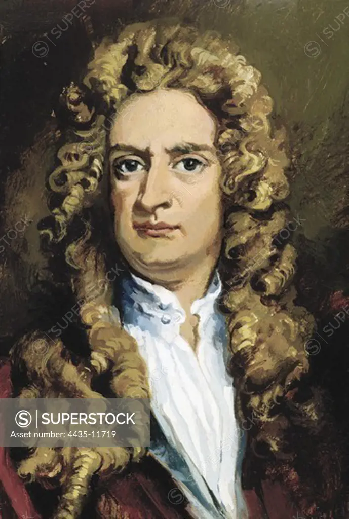 Newton Sir Isaac 1642 1727 English Mathematician Physicist And Astronomer Portrait Of 7982