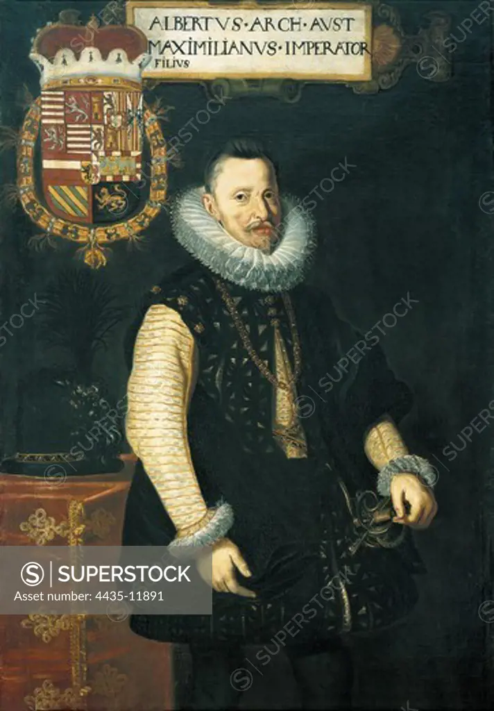 ALBERT VII, cardinal archduke of Austria (1559-1621). Archduke of Austria, viceroy of Portugal and governor of the Netherlands from 1596. Painting. FRANCE. LE-DE-FRANCE. YVELINES. Versailles. National Museum of Versailles.