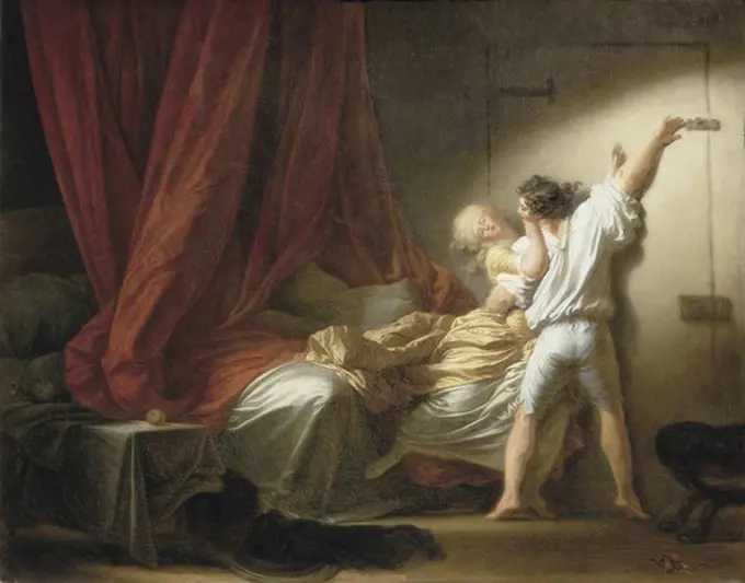 FRAGONARD, Jean HonorŽ (1732-1806). The Bolt. ca. 1777. Rococo. Oil on canvas. FRANCE. ëLE-DE-FRANCE. Paris. Louvre Museum.