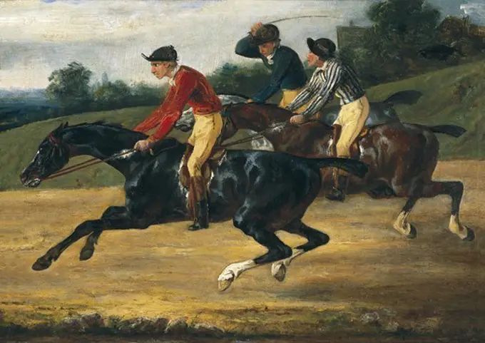 Théodore Géricault (1791-1824). Horse race. Romanticism. Oil on canvas. FRANCE. ëLE-DE-FRANCE. Paris. Louvre Museum.